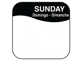 LABEL REMOVABLE SQUARE SUNDAY 1"