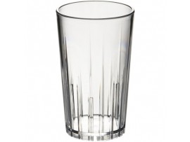 TUMBLER FLUTED POLYCARB CLEAR 220ML