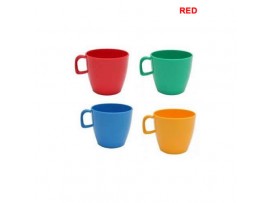 CUP POLYCARB RED 22CL
