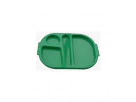 TRAY MEAL POLYCARB GREEN 280X230MM