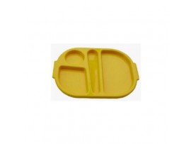 TRAY MEAL POLYCARB YELLOW 280X230MM