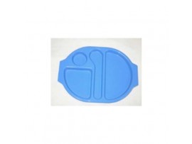 TRAY MEAL POLYCARB BLUE 380X280MM