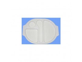 TRAY MEAL POLYCARB WHITE 380X280MM