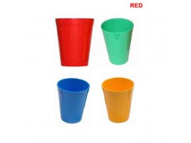 TUMBLER POLYCARB FLUTED RED 15CL