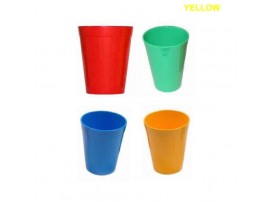 TUMBLER POLYCARB FLUTED YELLOW 15CL