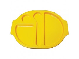 TRAY MEAL MELAMINE YELLOW  322X236MM