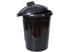 BIN PLASTIC DUSTBIN BLACK 90LT