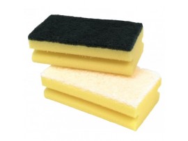 SCOURER SPONGE FINGER GRIP WITH GREEN