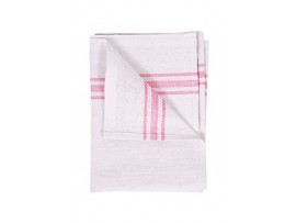 TOWEL TEA COTTON WHITE WITH STRIPE 19X29