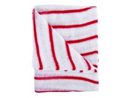 CLOTH DISH STOCKINETTE RED STRIPE 16X12"