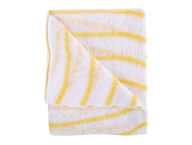 CLOTH DISH STOCKINETTE YELLOW STRIPE 16X12