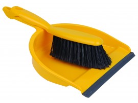 DUSTPAN AND BRUSH SOFT YELLOW