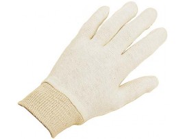 GLOVE LINERS WHITE COTTON L/XL