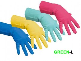 GLOVES VILEDA MULTI PURPOSE GREEN LARGE