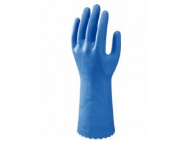 GLOVES LATEX FLOCK LINED UNIVERSAL BLUE L