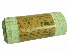 LINER BIN COMPOSTABLE GREEN 30LT