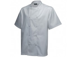 JACKET CHEF STUD SHORT WHITE MEDIUM