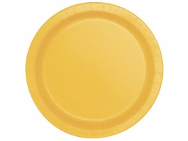 PLATE PAPER YELLOW 9"