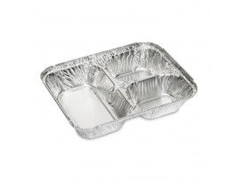 TRAY FOIL 3 COMPARTMENT 226X181X36MM