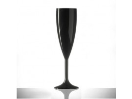 GLASS FLUTE POLYCARB ELITE BLACK 6.6OZ