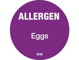 LABEL DOT ALLERGEN EGG 25MM