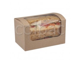 BOX SANDWICH SQUARE-CUT KRAFT