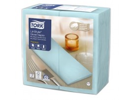 NAPKIN TORK LINSTYLE 8FOLD AQUA BLUE 40CM