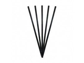 STRAW PAPER BLACK 8" 200X6MM