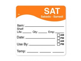 LABEL DISSOLVABLE USE BY SATURDAY 2X2"