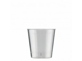 GLASS PLASTIC SHOT 25ML TO RIM