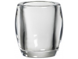 HOLDER TEALIGHT GLASS CLEAR 77 X 72MM