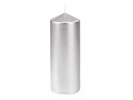 CANDLE PILLAR 150X70MM SILVER