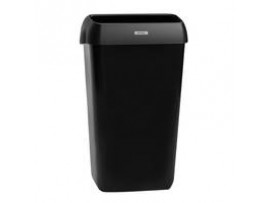 BIN 50LT WITH LID BLACK 2 PACK