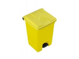 CONTAINER BIN STEP-ON YELLOW 45LT