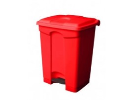 CONTAINER BIN STEP-ON RED 70LT