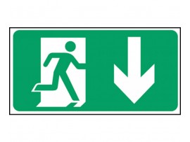 EXIT WITH MAND AND ARROW DOWN SIGN