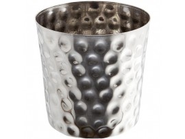CUP SERVING HAMMERED STAINLESS STEEL