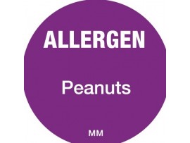 LABEL ALLERGEN PEANUTS 1" CIRCLE