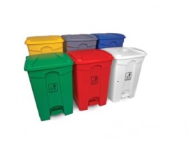 BIN PEDAL POLYPROPYLENE GREEN 45LT
