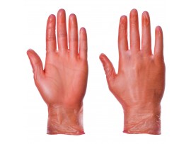 GLOVES VINYL POWDER FREE RED LARGE