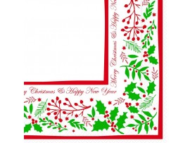 JOLLY HOLLY NAPKIN READIFOLD 40CM 2 PLY