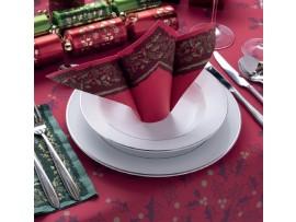 NAPKIN MERRY AND BRIGHT 40CM 3PLY RED