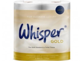 TOILET ROLL WHISPER GOLD 3PLY