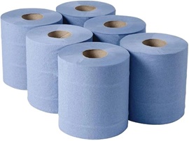 CENTREFEED ROLL BLUE 2PLY 400 SHEETS