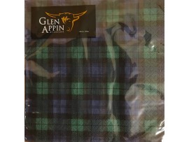 NAPKINS TARTAN BLACK WATCH 33CM 3PLY