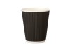 CUP RIPPLE BLACK 8OZ