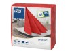 NAPKIN TORK LINSTYLE 4FOLD RED 39CM