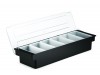 CONDIMENT HOLDER 6 COMPARTMENTS BLACK