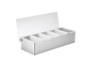 CONDIMENT HOLDER 5 COMP WHITE 15X5X3"