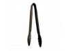 TONGS SCALLOPED BLACK 230MM 9"
